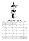 Calendario de octubre.