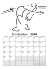 Calendario de noviembre.