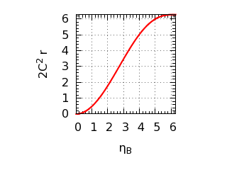 Relación entre la constante de integración, la distancia recta y el parámetro del punto de destino.