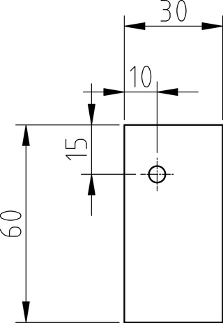 Dimensiones de los cortes para hacer la base izquierda.