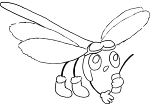 Dibujo de una libélula.
