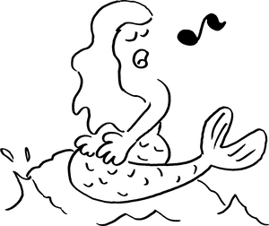 Dibujo de una sirena.