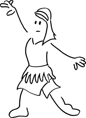 Dibujo de una bailarina.