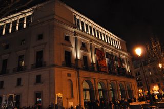 La fachada del Teatro Real.
