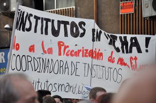 Cartel de la Coordinadora de Estudiantes de Instituto de Madrid.