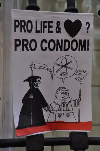Cartel sobre los derechos reproductivos y sexuales.