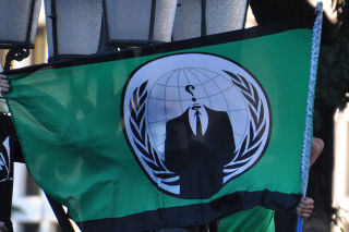 Bandera de 'Anonymous'.