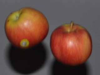 Manzanas que caen bajo la acción del campo gravitatorio.