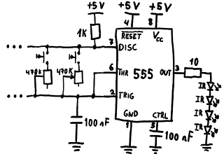 Concepto del circuito del mando a distancia.